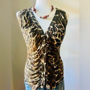Animal Print Sleeveless Top
